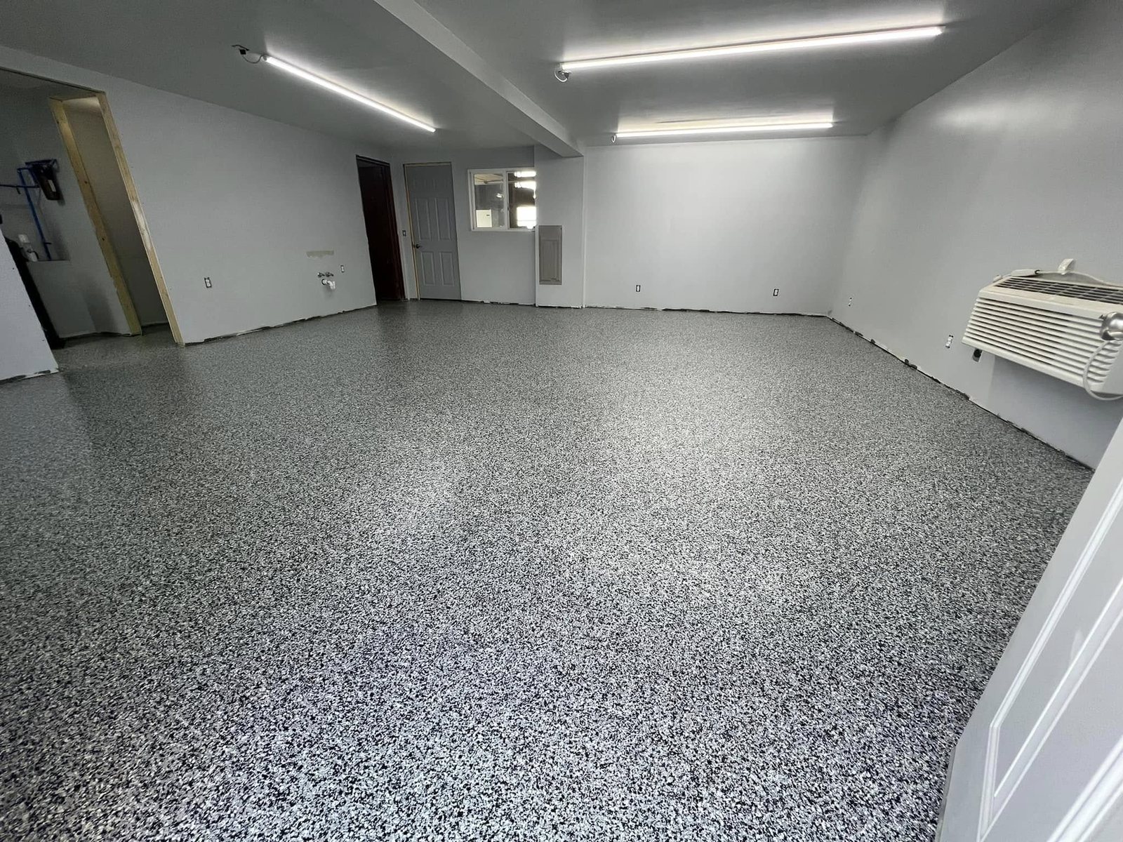 Large epoxy-coated interior floor